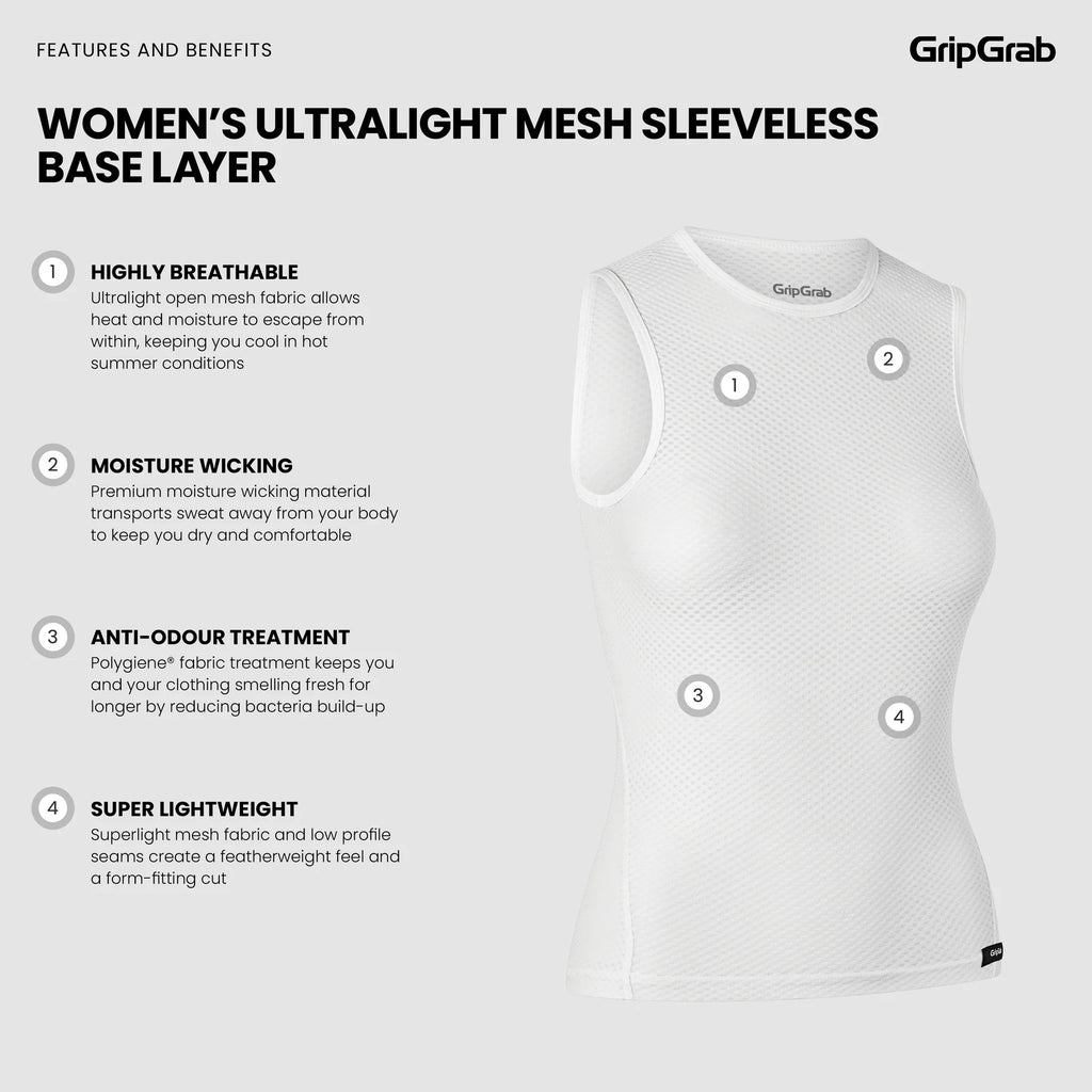 GripGrab Ultralight Mesh Sleeveless Base Layer